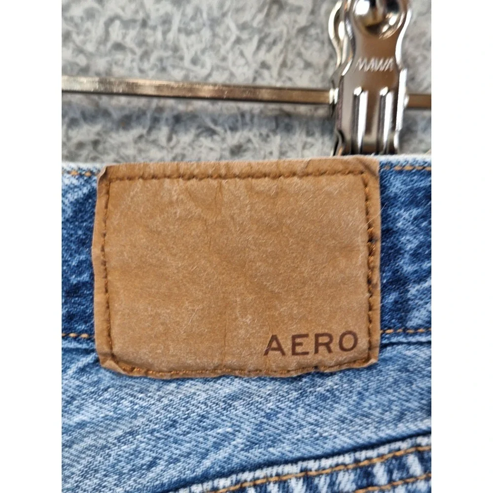 Aéropostale Jeans Womens‎ 00 Red (Fits 25x29.5) Denim Distressed Straight Leg